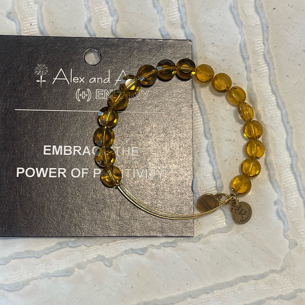 Alex and Ani Yellow Beaded Bracelet